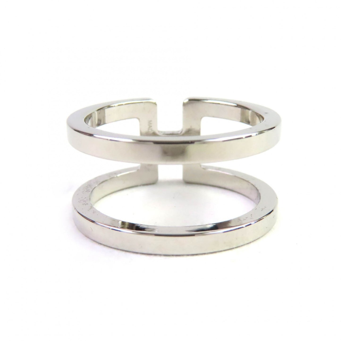 Hermes H. En Long Palladium Scarf Ring