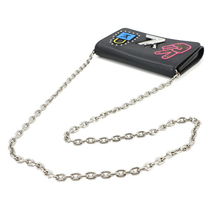 Louis Vuitton Lv Stories Epi Leather Portefeuille Twist Chain Wallet