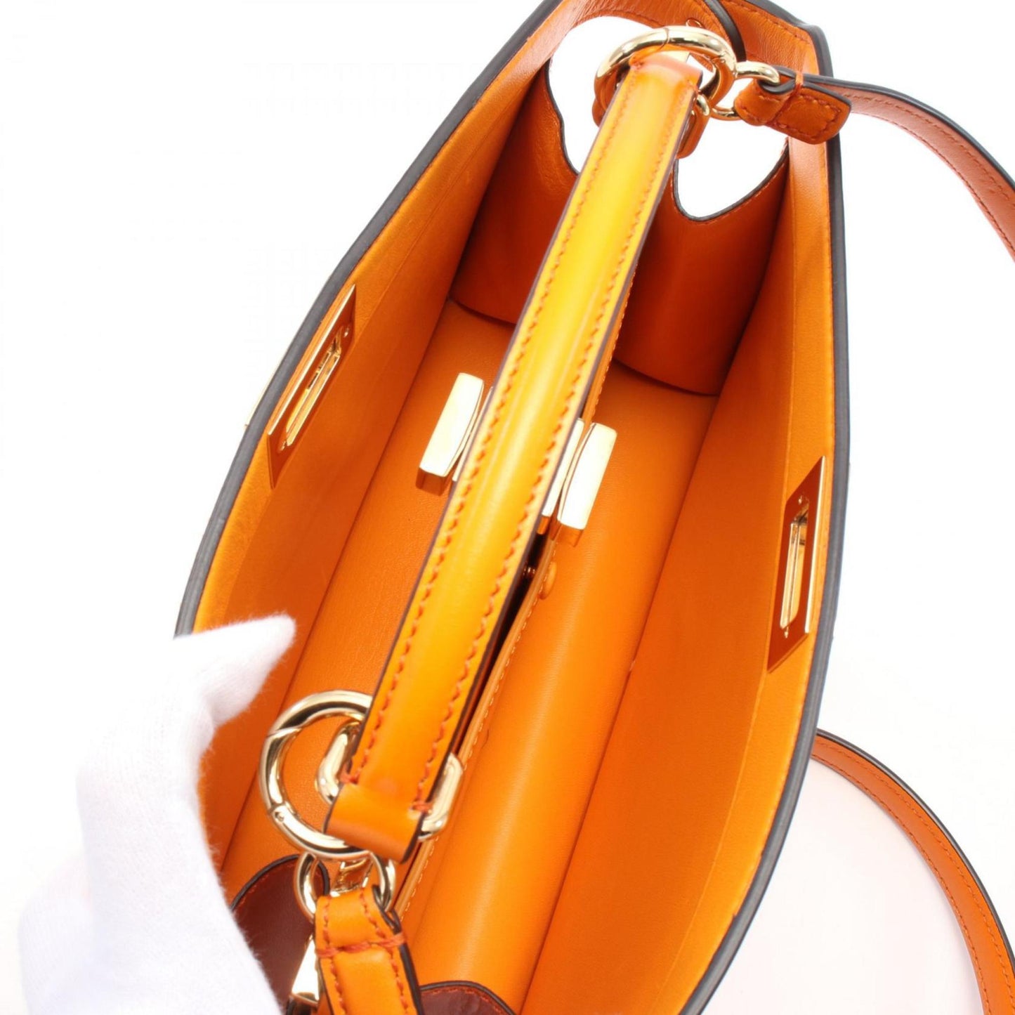 Fendi Peekaboo Iseeu East West Handbag Leather