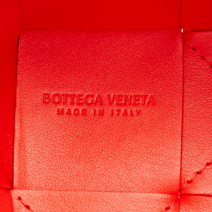 Bottega Veneta Maxi Intrecciato Small Cassette Bag Handbag Red Leather