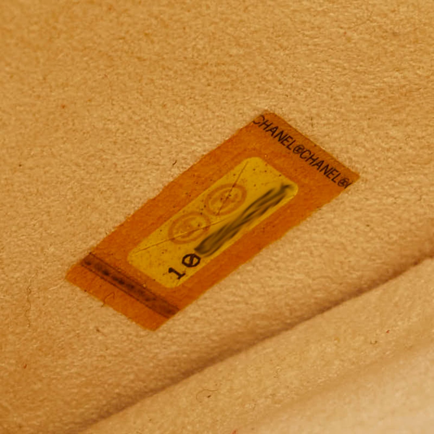 Chanel Perforated Coco Mark No. 5 Handbag Tote Bag Yellow Patent Leather