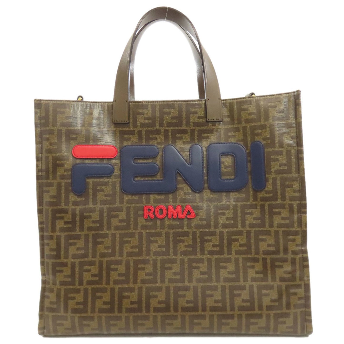 Fendi X Fila Collaboration Zucca Print Tote Bag In Coated Canvas