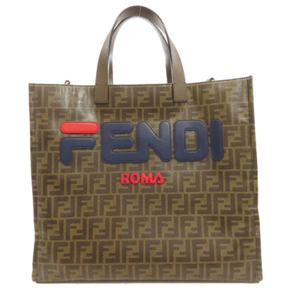 Fendi X Fila Collaboration Zucca Print Tote Bag In Coated Canvas