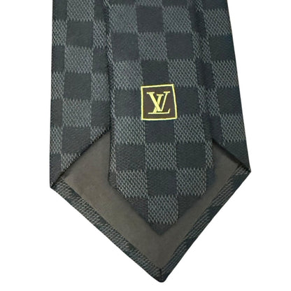 Louis Vuitton Damier Graphite 100% Silk Tie