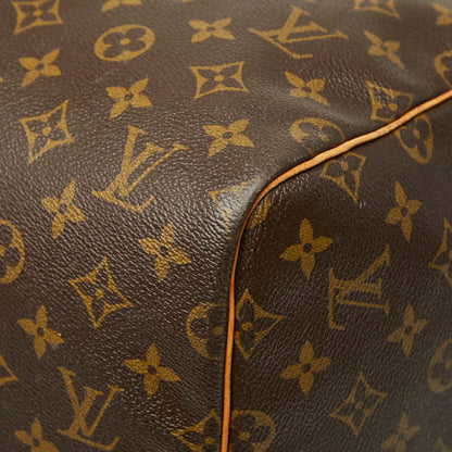 Louis Vuitton Monogram Keepall 55 Boston Bag/Travel Bag M41424 Brown Leather