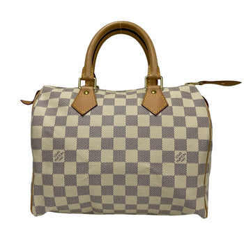 Louis Vuitton Speedy 25 Damier Azur Leather Handbag/Mini Boston Bag