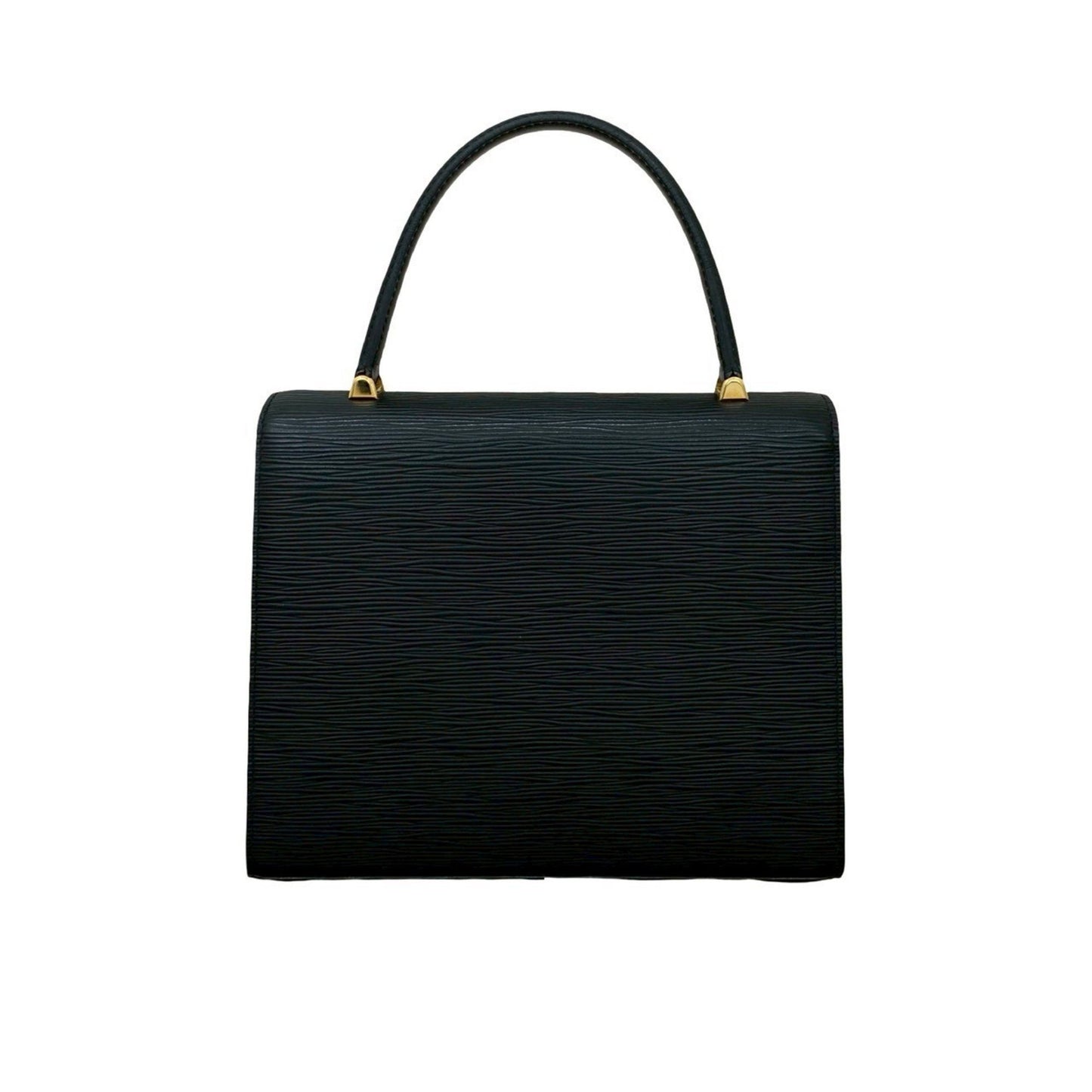 Louis Vuitton Malesherbes Turnlock Epi Leather Handbag Tote Bag In Noir