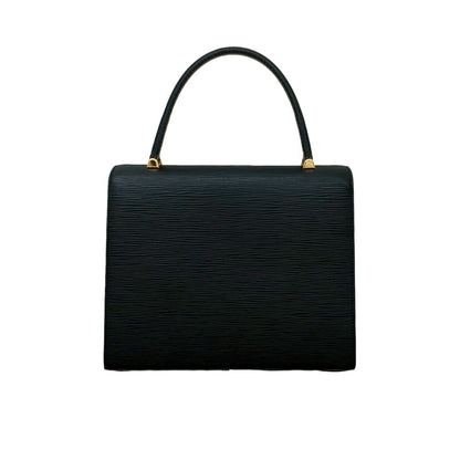 Louis Vuitton Malesherbes Turnlock Epi Leather Handbag Tote Bag In Noir