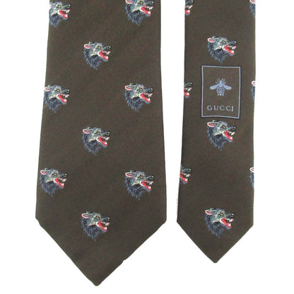 Gucci Michele-Era Wolf Jacquard Silk Tie