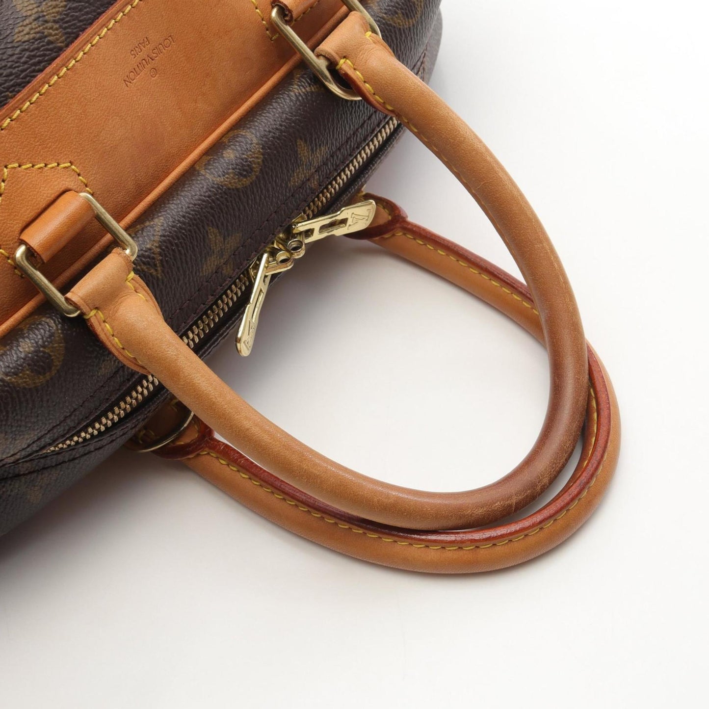 Louis Vuitton Deauville Bowling Vanity Monogram Handbag In Coated Canvas And Leather