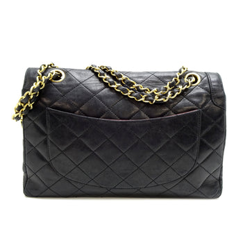 Chanel Paris Exclusive Matelasse Chain Shoulder Bag In Black Lambskin