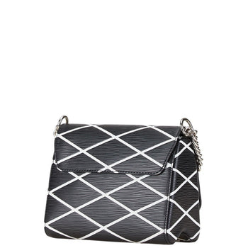 Louis Vuitton Epi Twist Pm Chain Shoulder Bag M50525 Noir Black White Leather