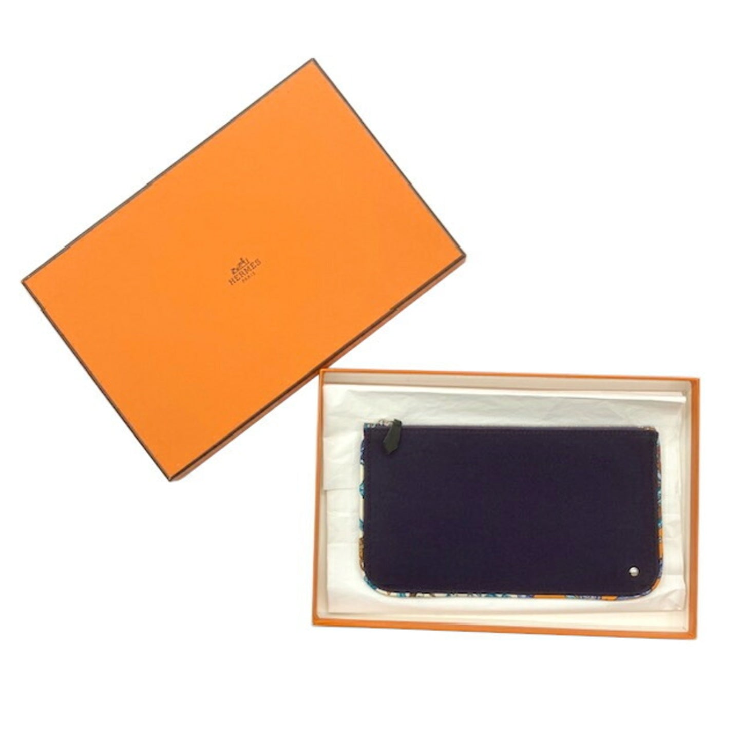 Hermes Silkin Flat Pouch Bag In Purple