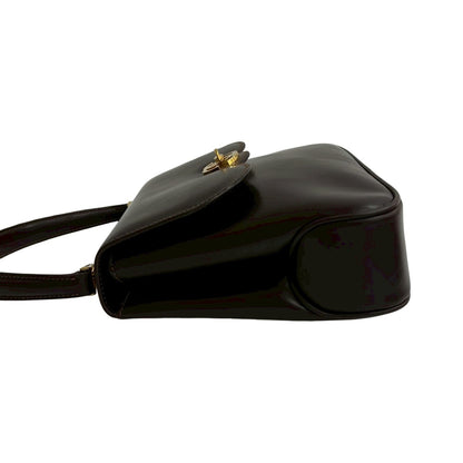 Gucci Old Gucci Vintage Gg Logo Leather Handbag Tote Bag Brown 70578