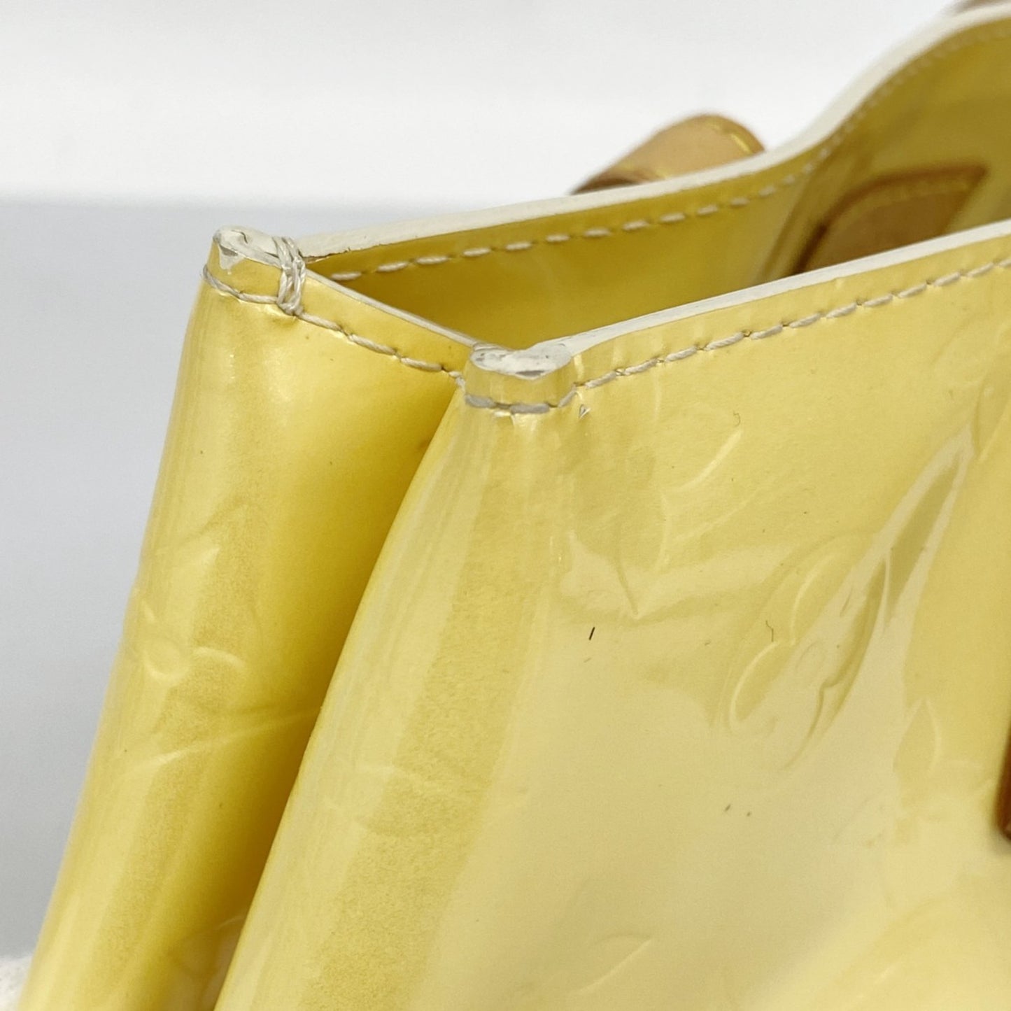 Louis Vuitton Vernis Reed Pm Handbag M91336 Pearl