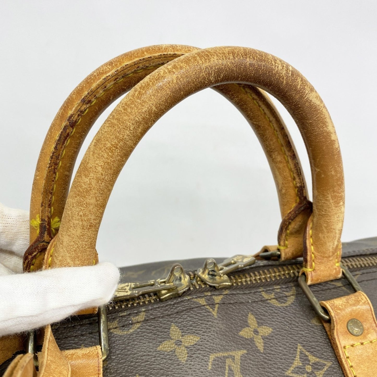 Louis Vuitton Monogram Keepall Bandouliere 55 Boston Bag M41414 Brown