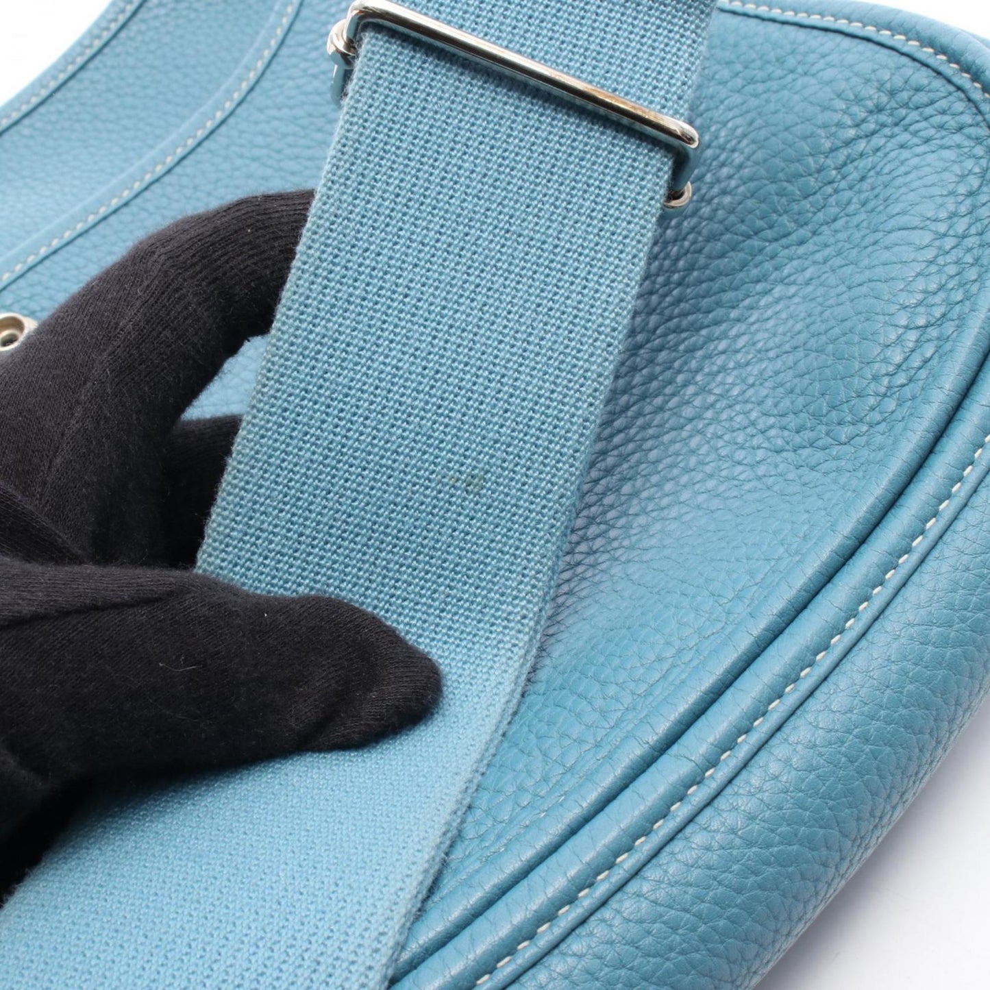 Hermes Herms Evelyn 3 Trois Pm Shoulder Bag In Blue Jean