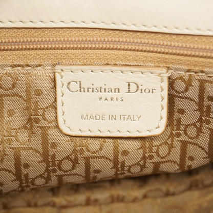 Christian Dior Shoulder Bag Leather White