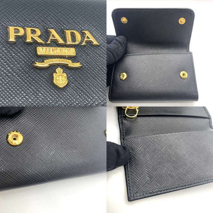 Prada Saffiano Leather 4-Ring Key Case Black Prada