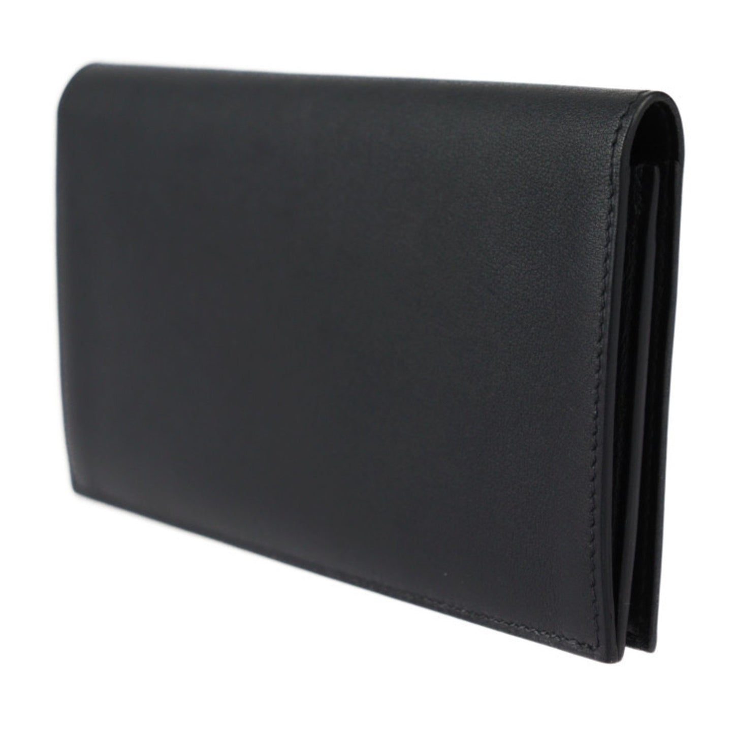Hermes Citizen Twill Long Wallet - Swift Leather Black Bi-Fold D Engraved 2427063007153R1