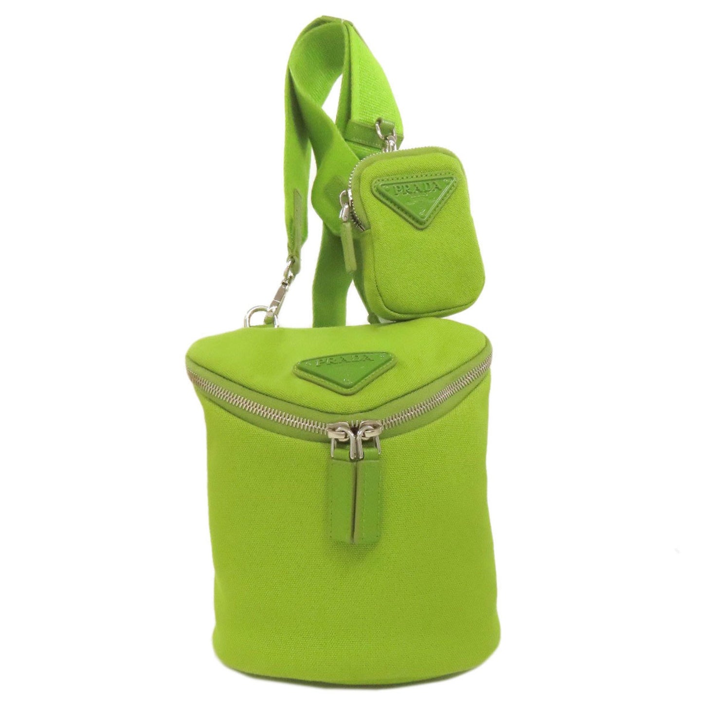 Prada 2Vh147 Logo Shoulder Bag Canvas