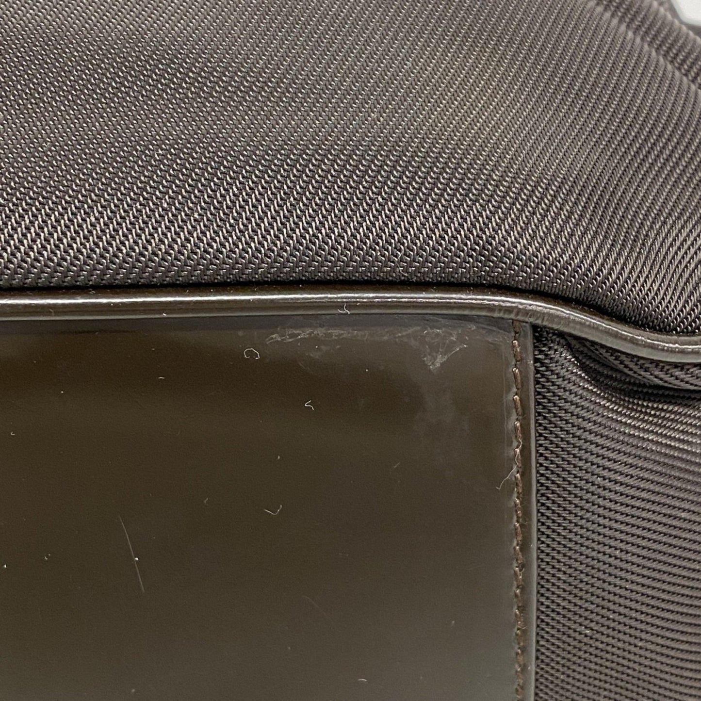 Gucci Bamboo Handbag 001 1781 1577 Nylon Dark Brown 2-Way Bag