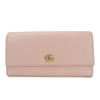 Gucci Bi-Fold Long Wallet 456116 Gg Marmont Leather Pink Accessory