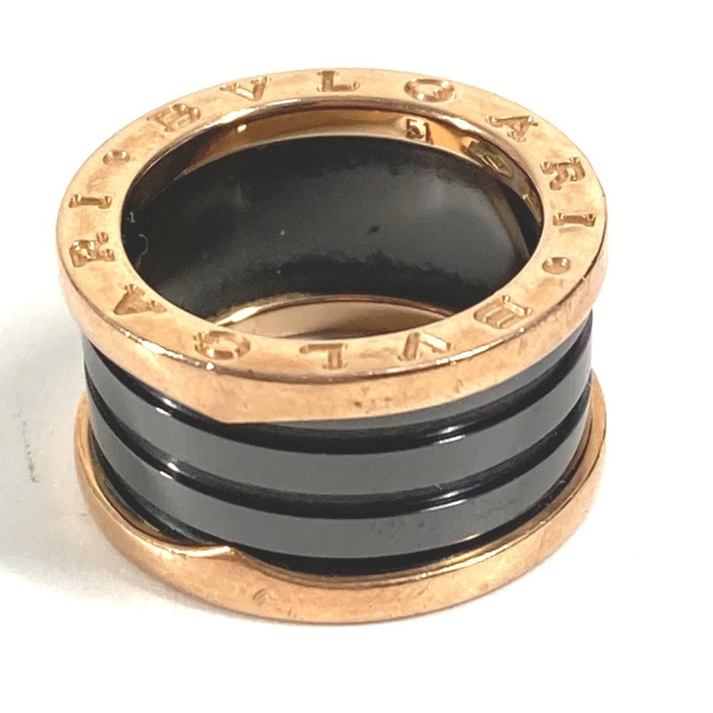Bvlgari B-Zero1 3-Band Gold Ring In Au750 Ceramic