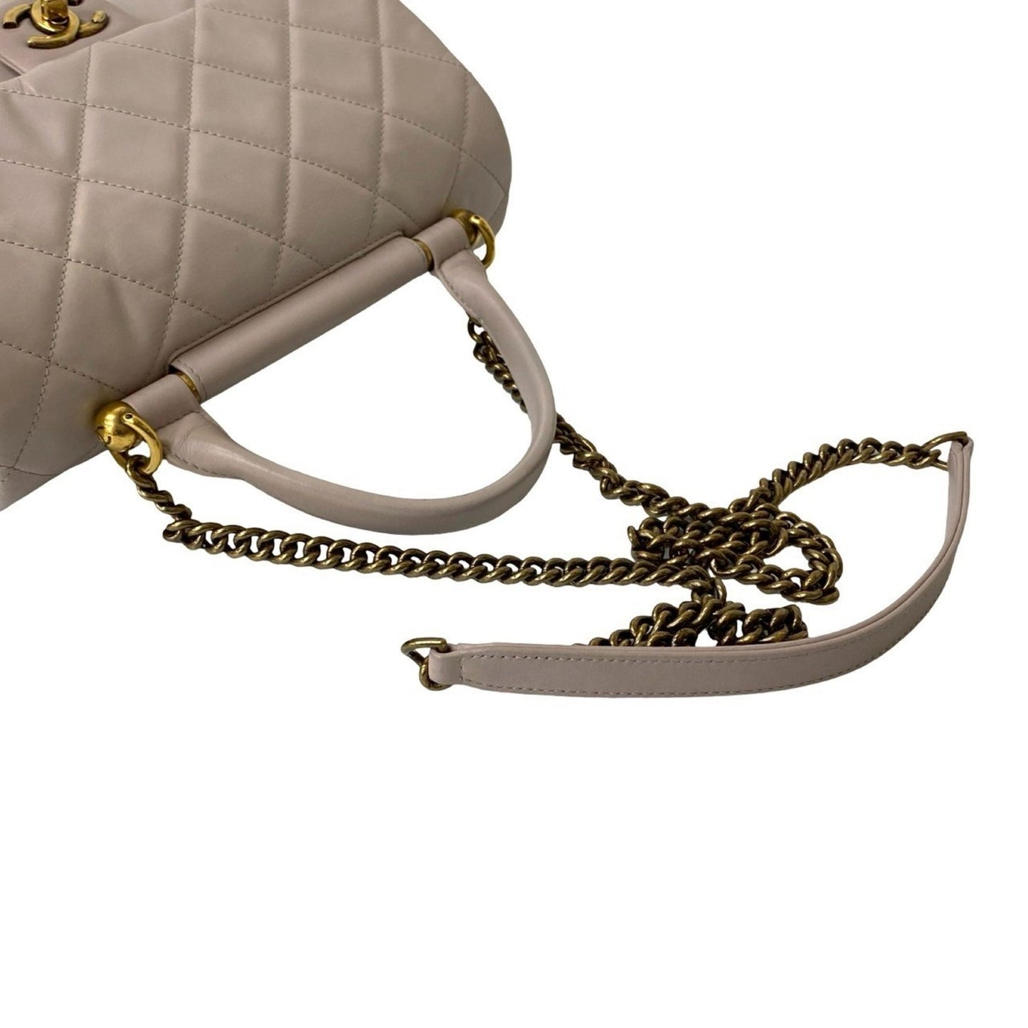 Chanel Matelasse Coco Mark Lambskin Pink Shoulder Bag 07195