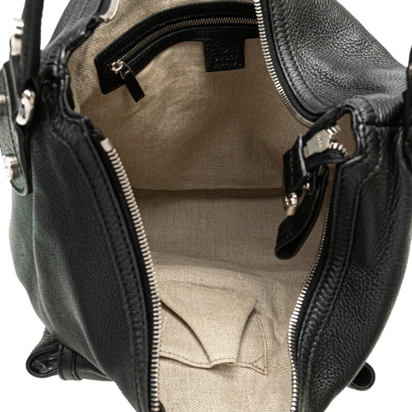 Gucci Interlocking G Handbag 232935 Black Leather