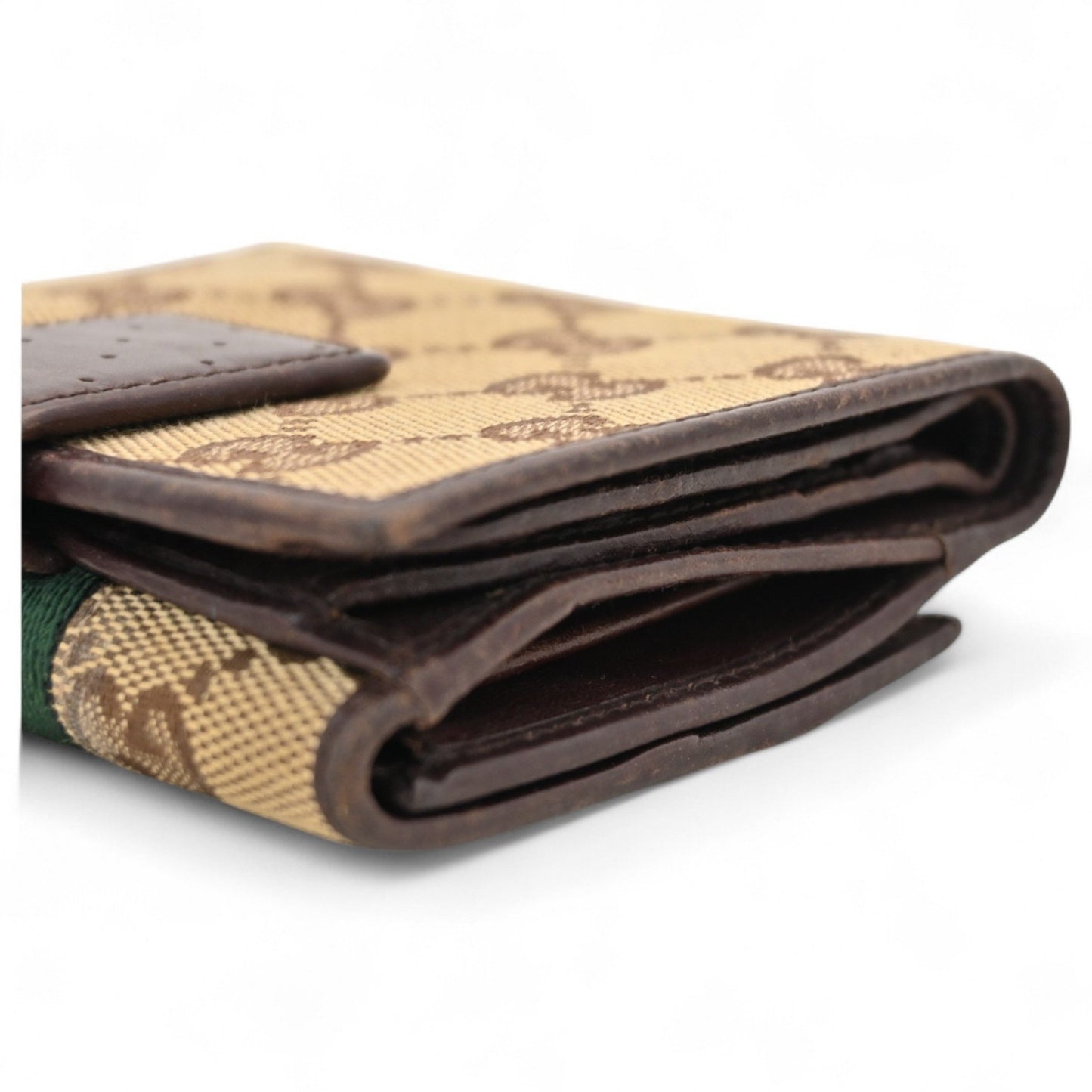Gucci Gg Canvas Sherry Line Bifold Wallet