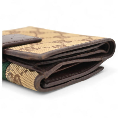 Gucci Gg Canvas Sherry Line Bifold Wallet