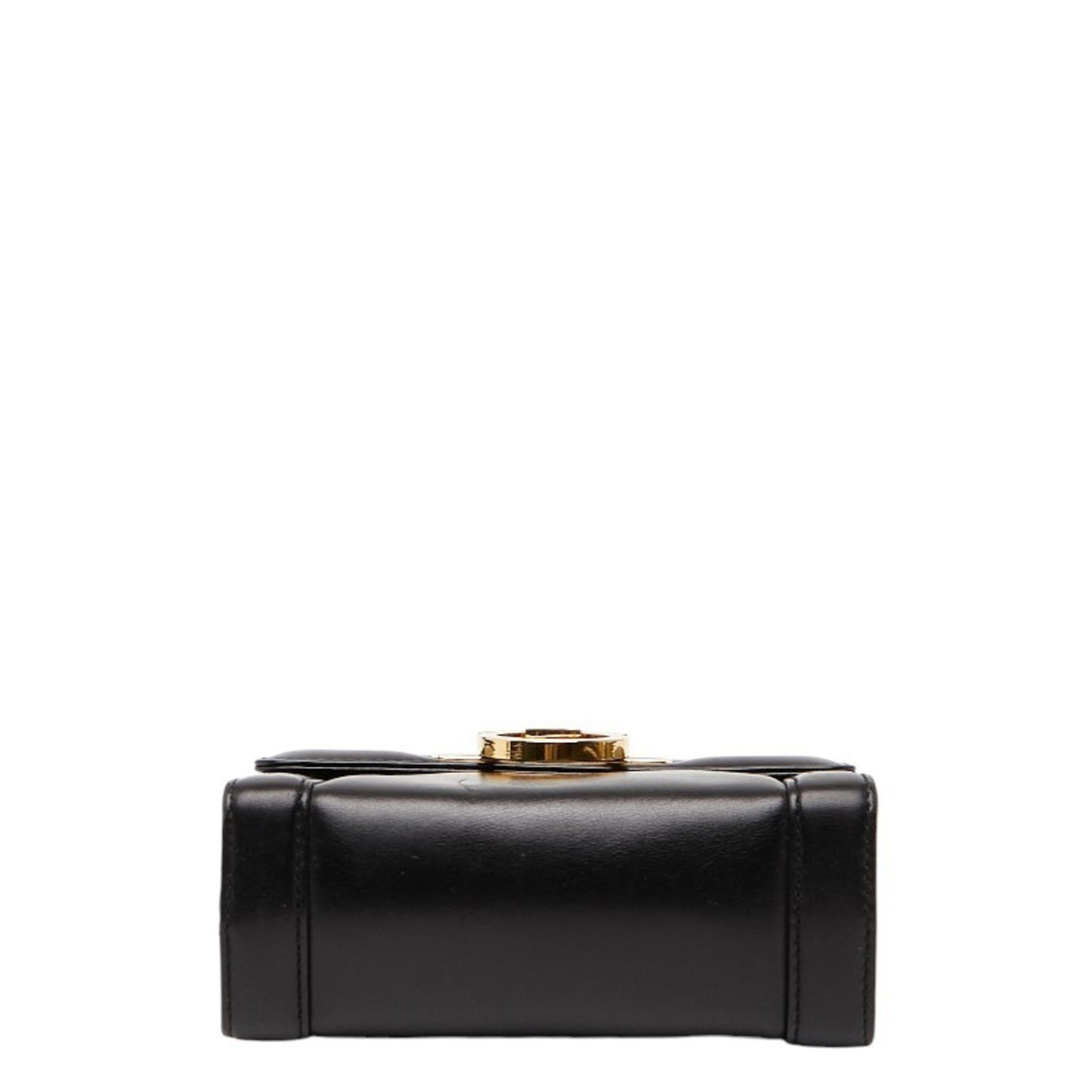 Salvatore Ferragamo Gancini Shoulder Bag In Black Leather