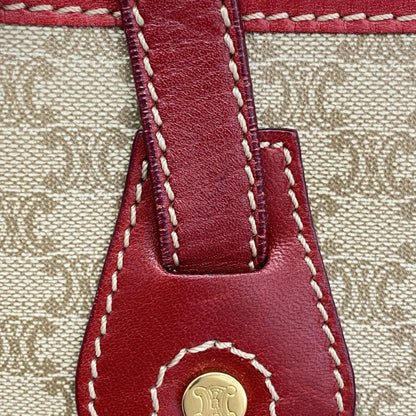 Celine Handbag Macadam Beige Red