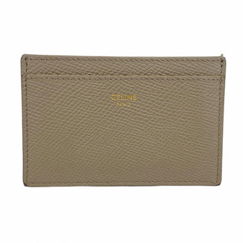 Celine Business Card Holder/Card Case In Grey Leather