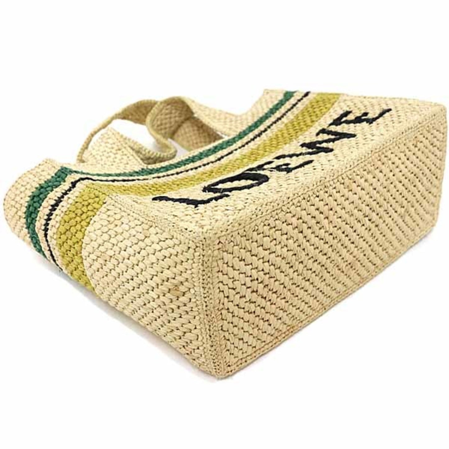 Loewe Loewe Font Tote Small Raffia Stripe Shoulder Bag