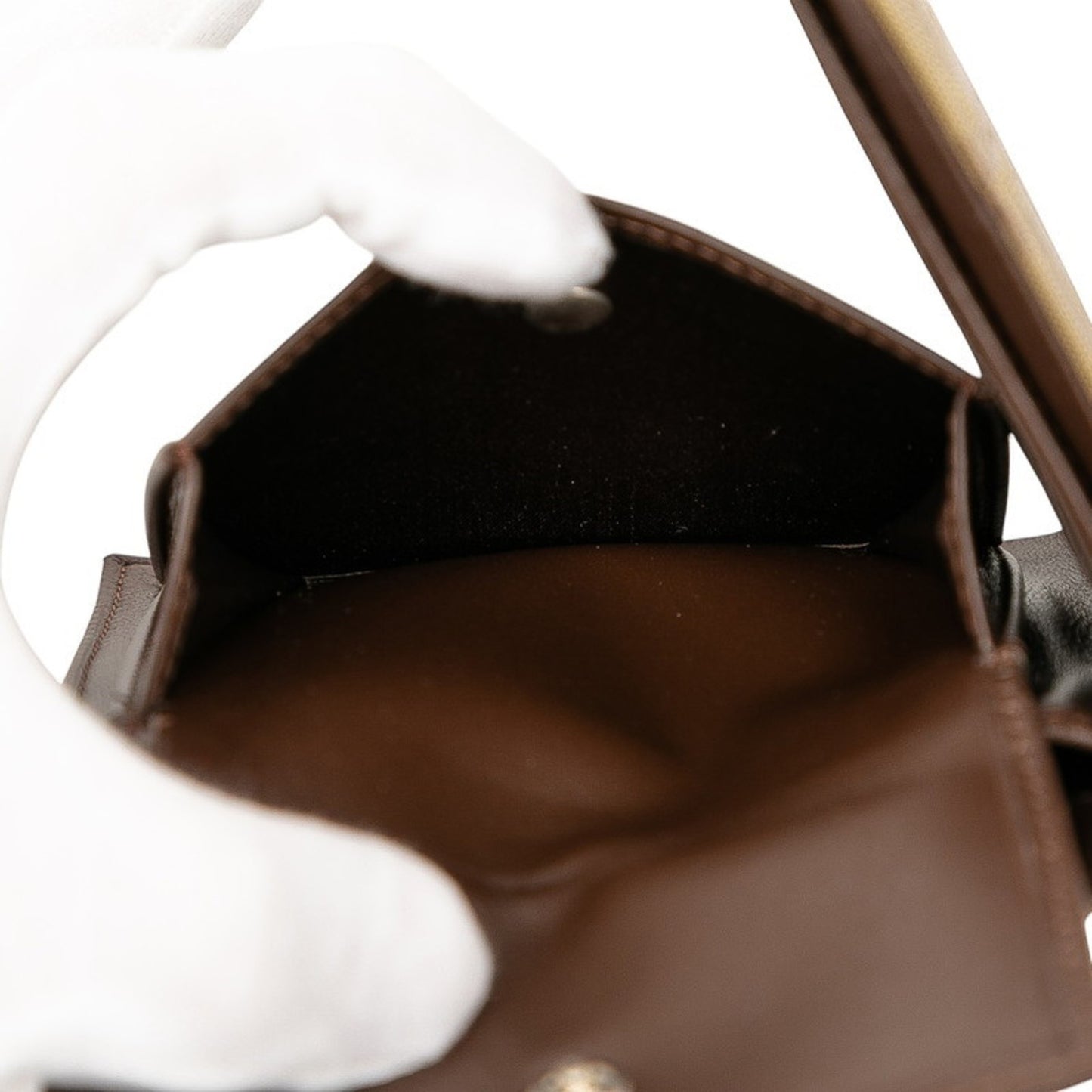 Chanel New Travel Line Coco Mark Bifold Wallet Khaki Nylon Leather