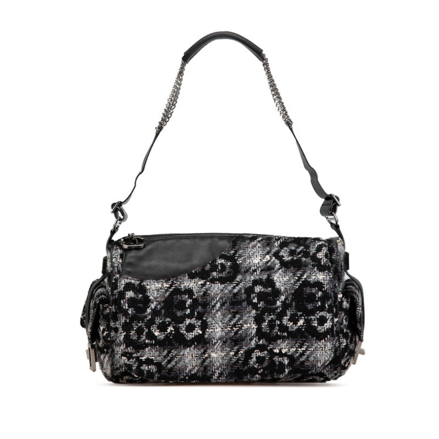 Chanel Camellia Chain Shoulder Bag In Gray