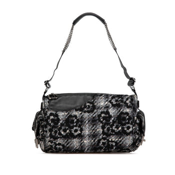 Chanel Camellia Chain Shoulder Bag In Gray