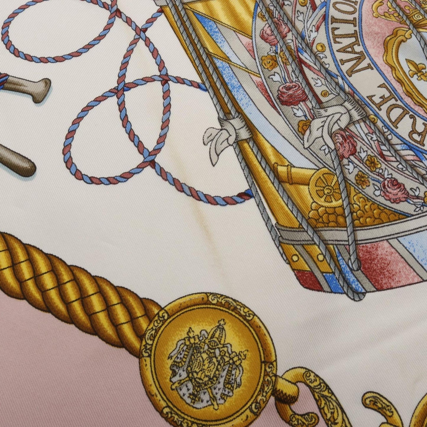 Herms Hermes Carr 90 Les Tambours Silk Scarf