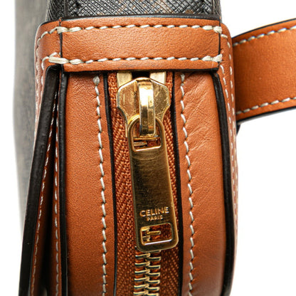 Celine Triomphe Waist Bag/Body Bag In Brown Pvc