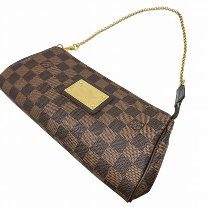 Louis Vuitton Damier Eva Pouch Clutch Bag Chain Shoulder N55213