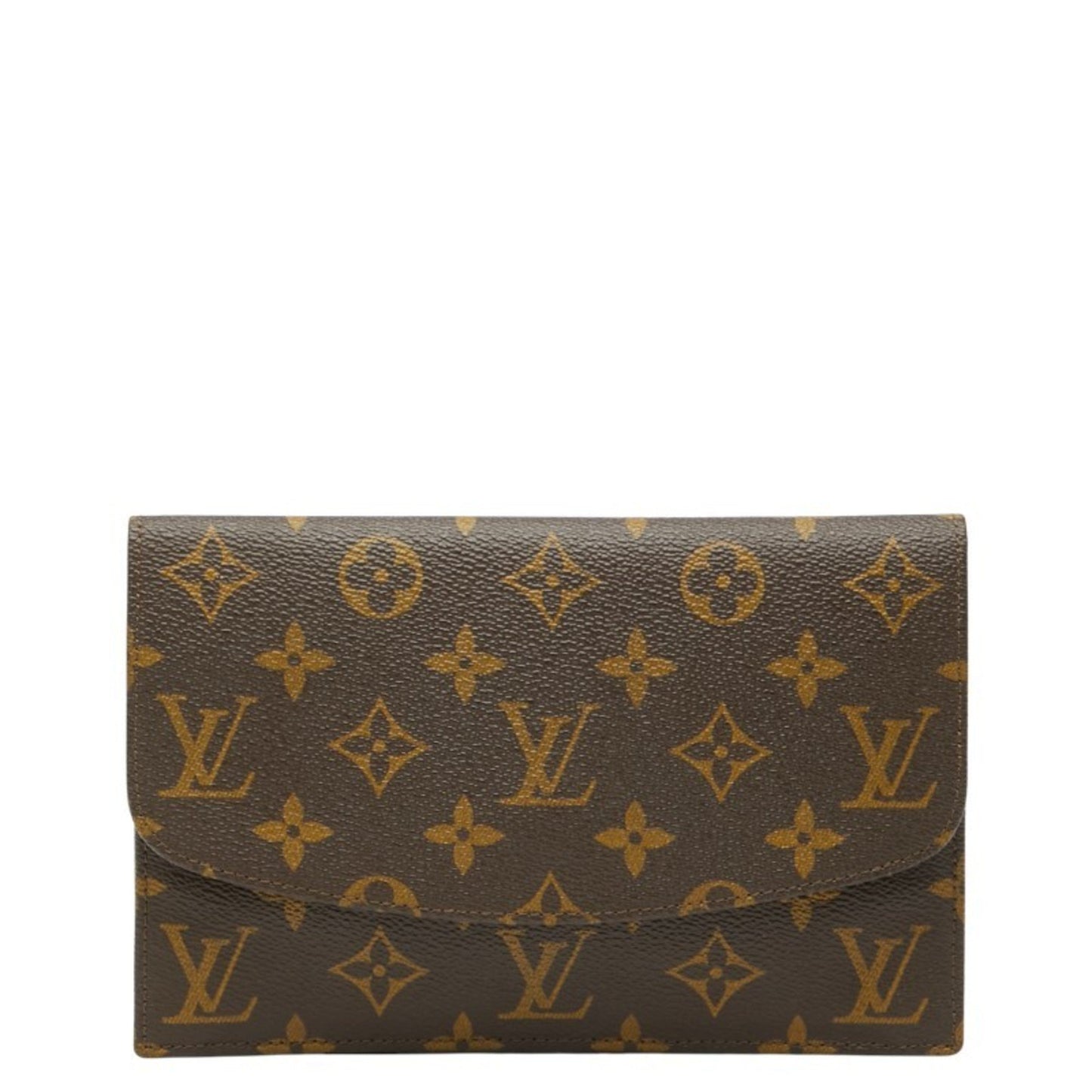 Louis Vuitton Monogram Pochette Lava 20 Second Bag Pouch M51935 Brown Leather