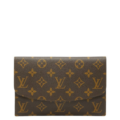 Louis Vuitton Monogram Pochette Lava 20 Second Bag Pouch M51935 Brown Leather