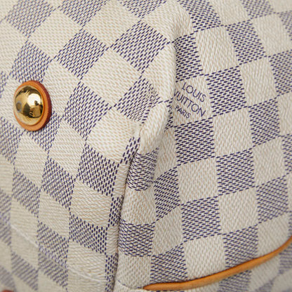 Louis Vuitton Damier Azur Cabas Mm Handbag Tote Bag N41375 White Leather