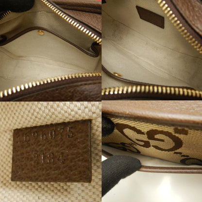 Gucci Jumbo Gg Shoulder Bag (696075) In Beige Canvas And Leather