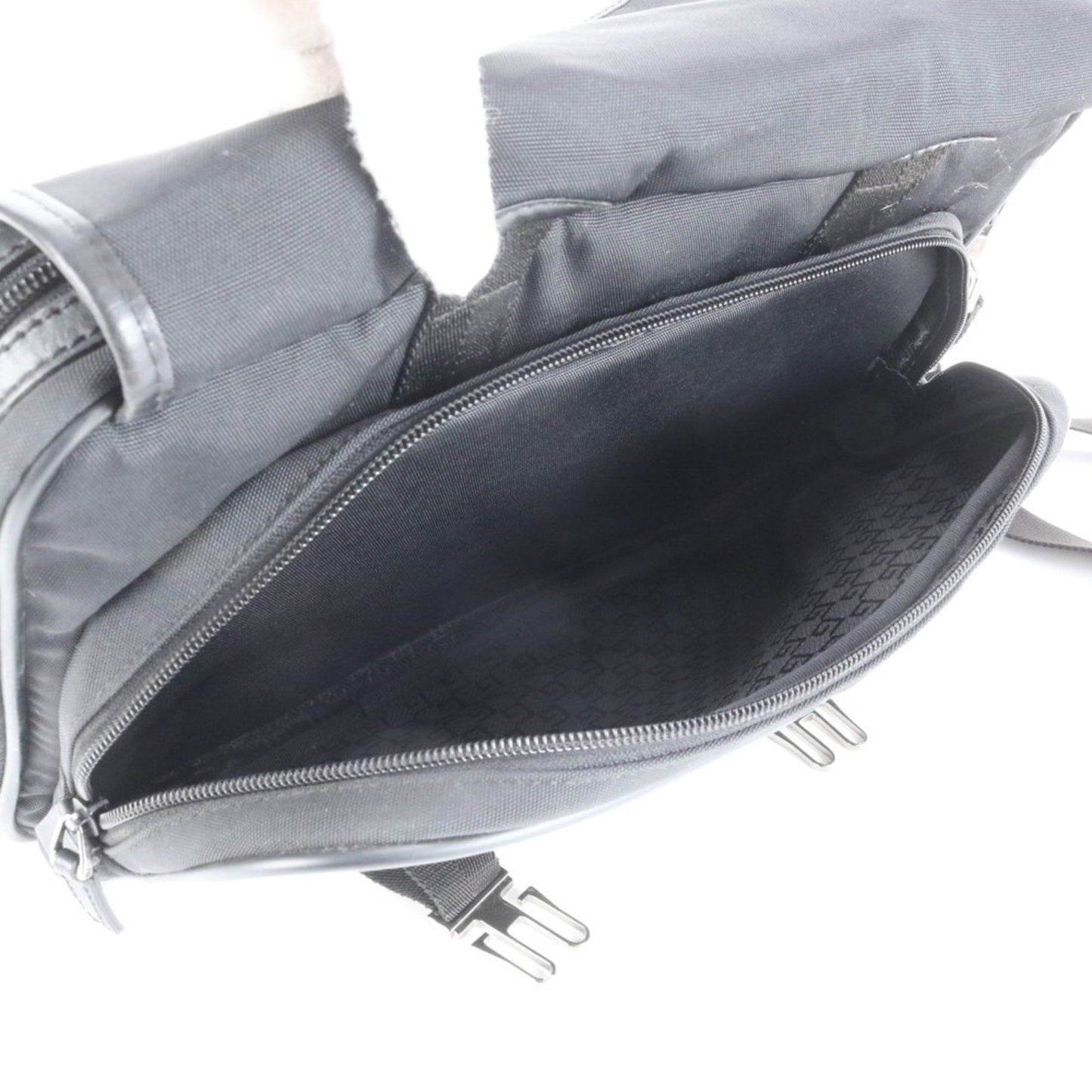 Gucci 131205 Leather 2-Way Briefcase/Tote Bag In Black