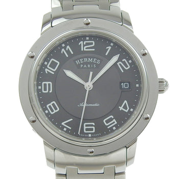 Hermes Hermes Clipper Watch Cp2.810 Stainless Steel Automatic Grey Dial