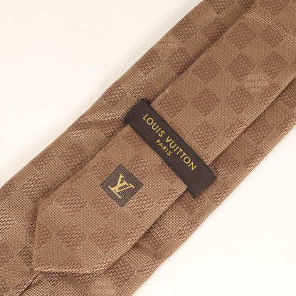 Louis Vuitton Damier Silk Cravate Bronze Tie For Men
