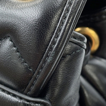 Gucci Gg Marmont Mini Backpack In Leather (777253) - Black